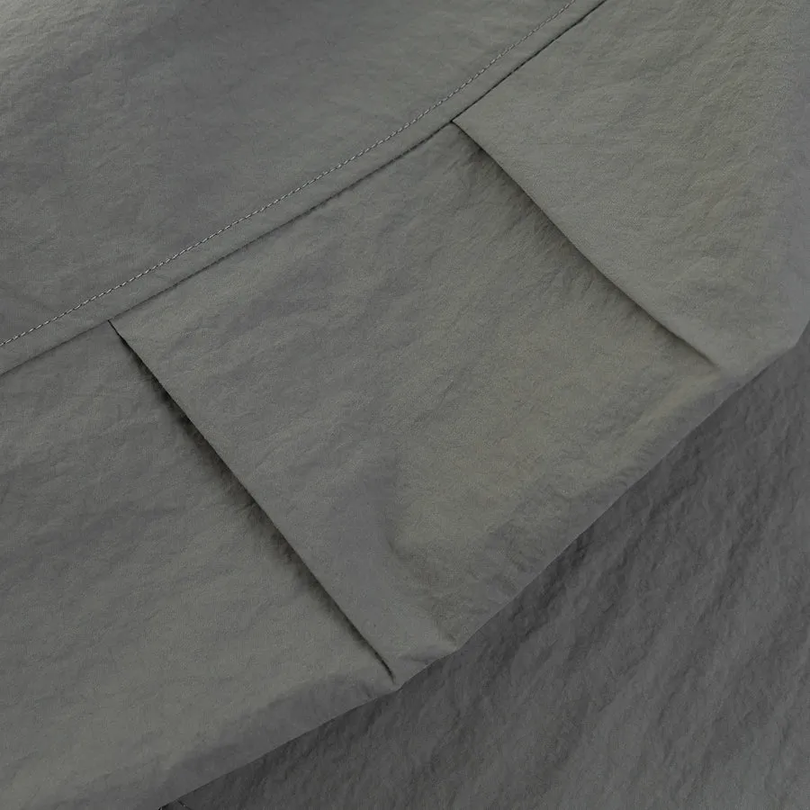 A[S]USL NYLON ZIPPER POCKET JACKET-GREY
