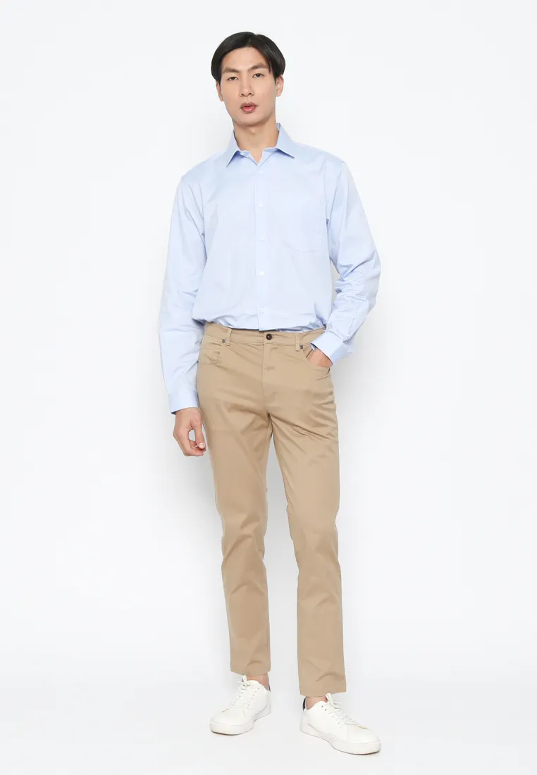 Blue Men's Long Sleeve Shirt