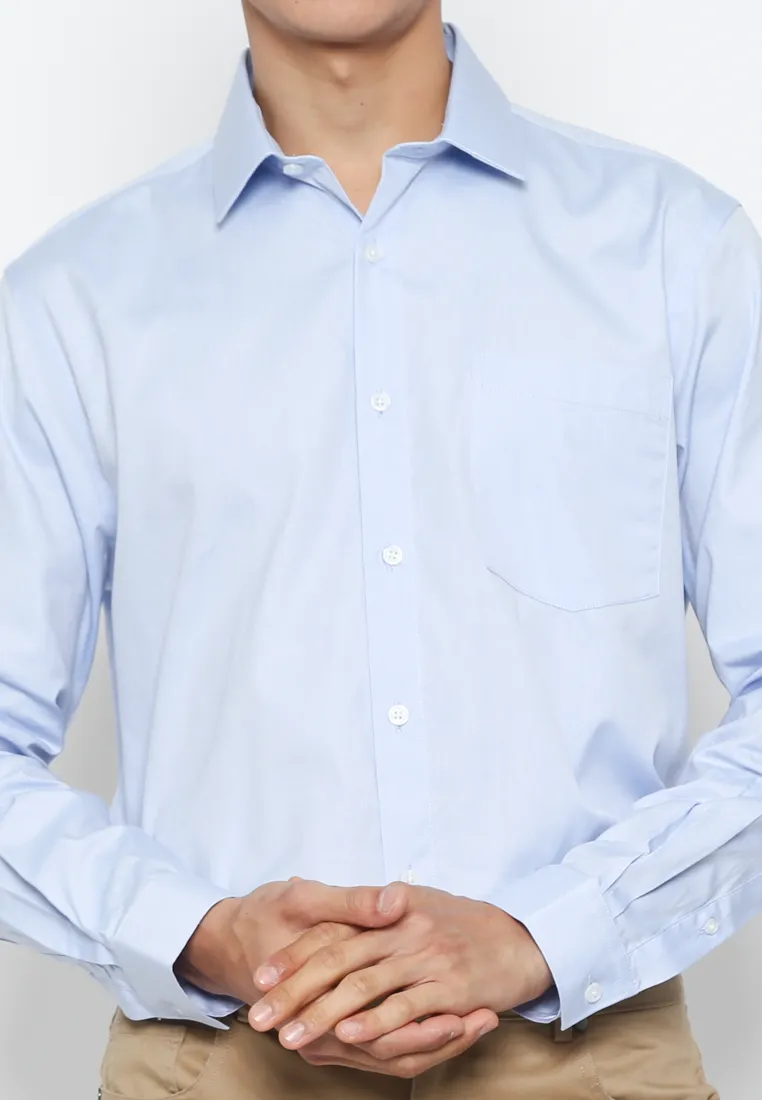 Blue Men's Long Sleeve Shirt