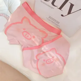 Kawaii Pig Matching Couple Underwear