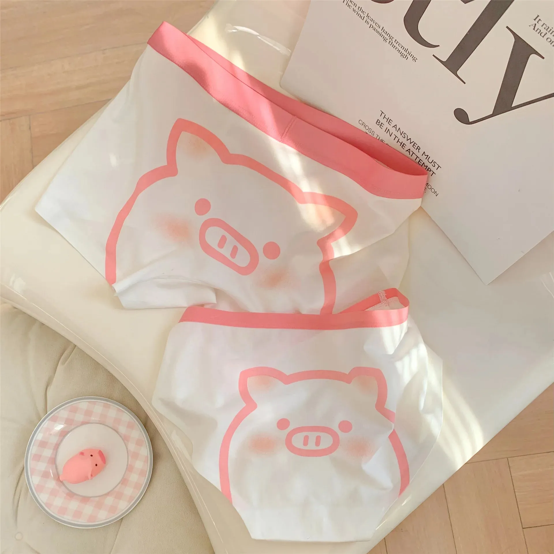 Kawaii Pig Matching Couple Underwear