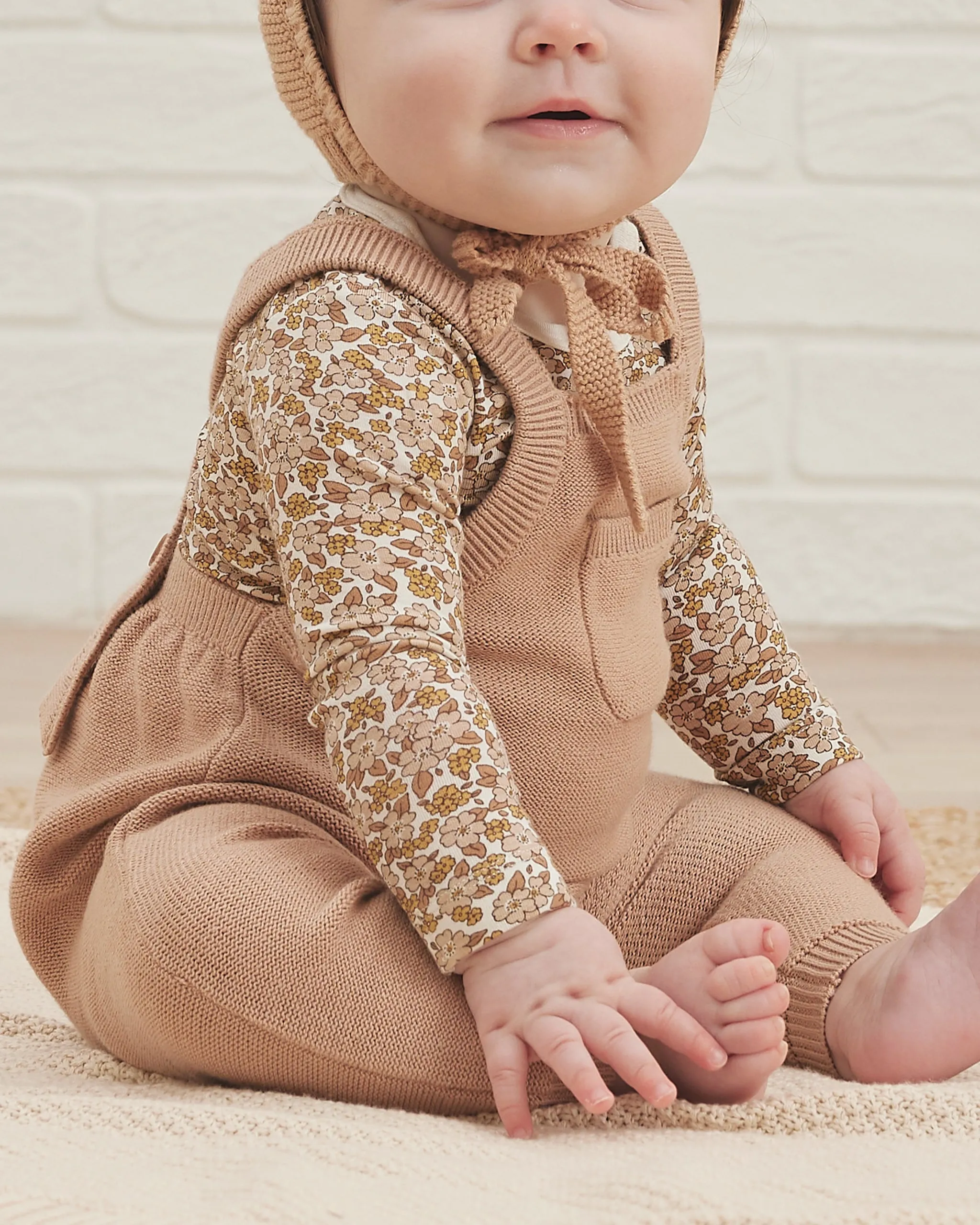 KNIT OVERALL | BLUSH - LAST ONE 2/3Y