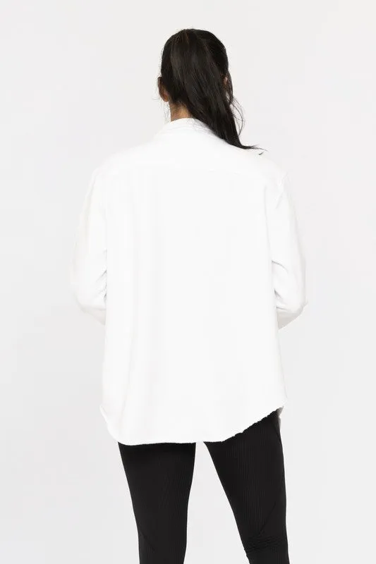 Mae Raw Edge Shacket