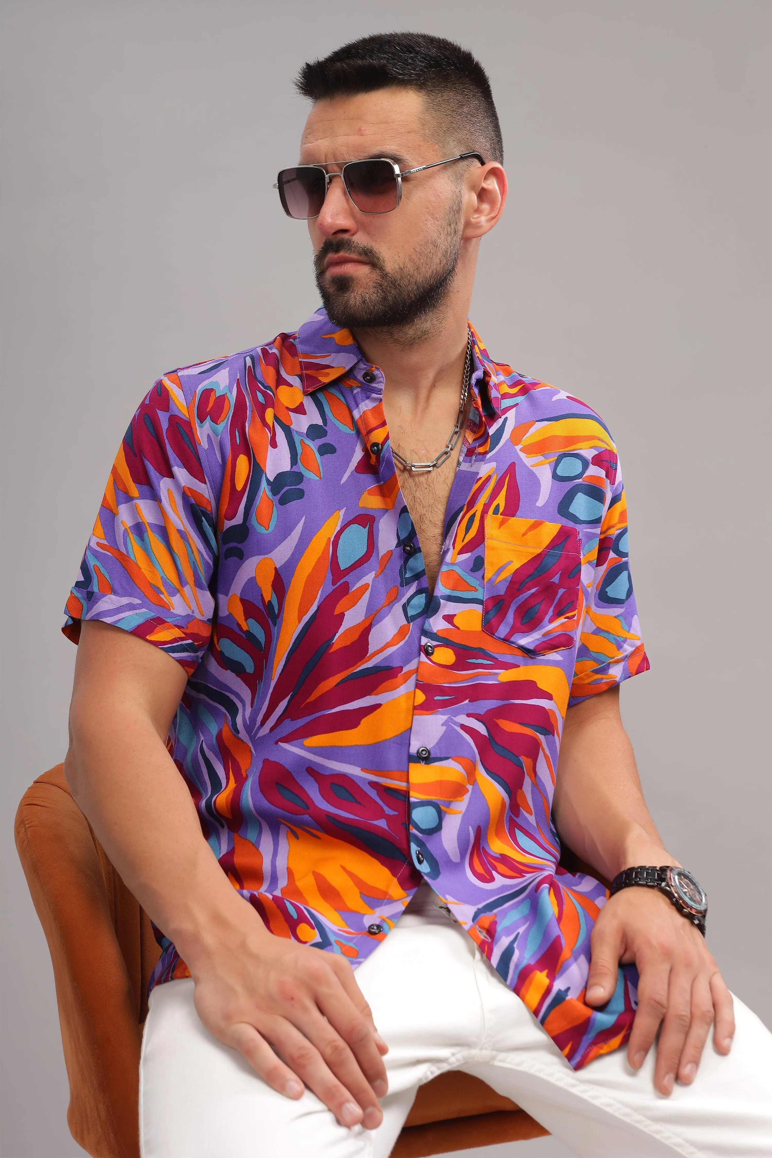 Prism Streak Half Sleeves Shirt