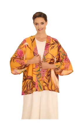 SS25 Powder Oriental Crane Kimono Jacket PKJ64